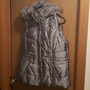 NY&C faux fur hooded vest